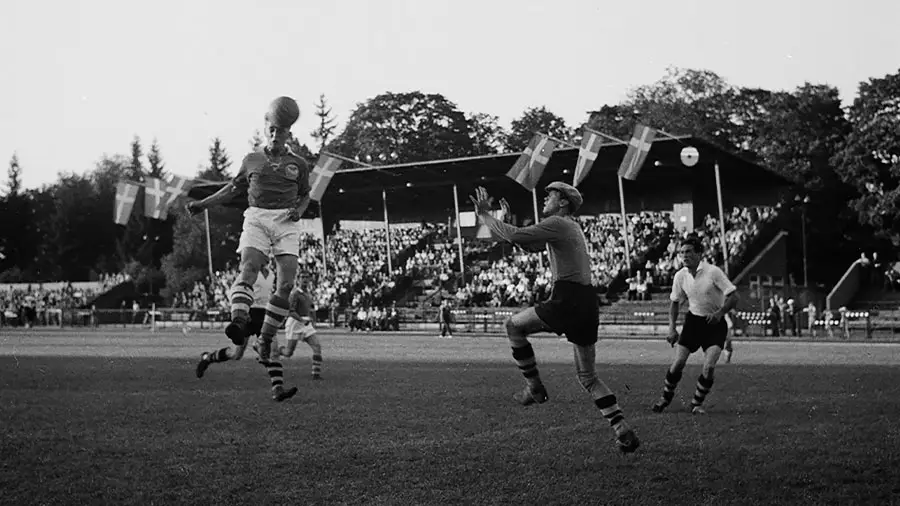 Fotbollsmatch arkivbild